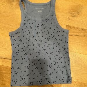 American Eagle blue floral tank, size Small